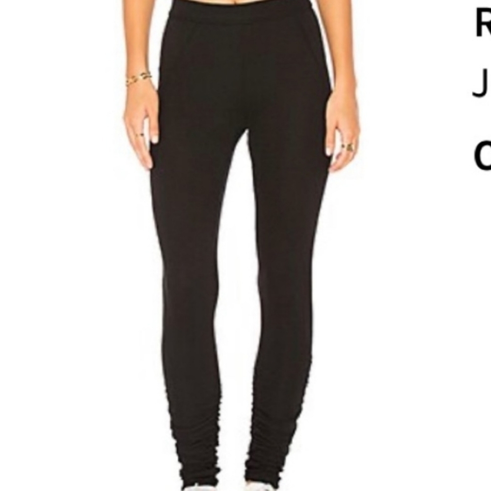 Standard James Perse Ribbed Ruched Ankle Leggings